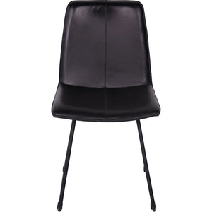 Robinson Pair of Leather Dining Chairs in Charcoal by Libra, image 2