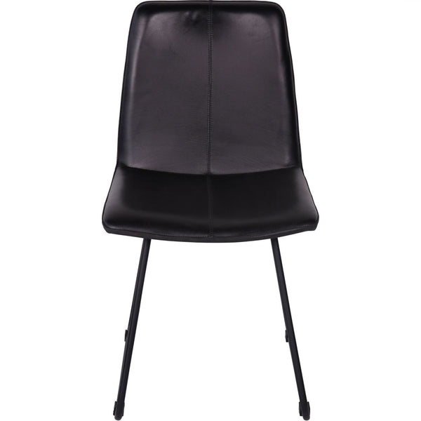 Robinson Pair of Leather Dining Chairs in Charcoal by Libra, image 2