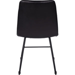 Robinson Pair of Leather Dining Chairs in Charcoal by Libra, image 3
