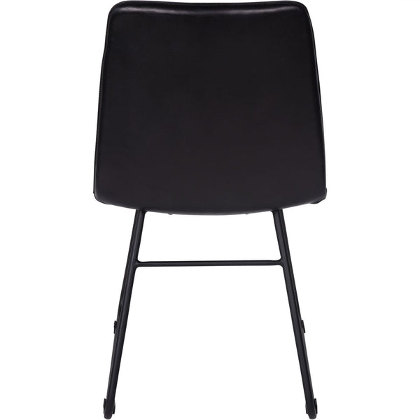 Robinson Pair of Leather Dining Chairs in Charcoal by Libra, image 3