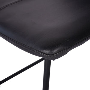 Robinson Pair of Leather Dining Chairs in Charcoal by Libra, image 5