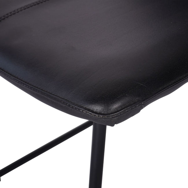 Robinson Pair of Leather Dining Chairs in Charcoal by Libra, image 5