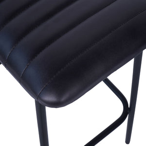 Arthur Pair of Leather Bar Stools in Charcoal by Libra, image 4