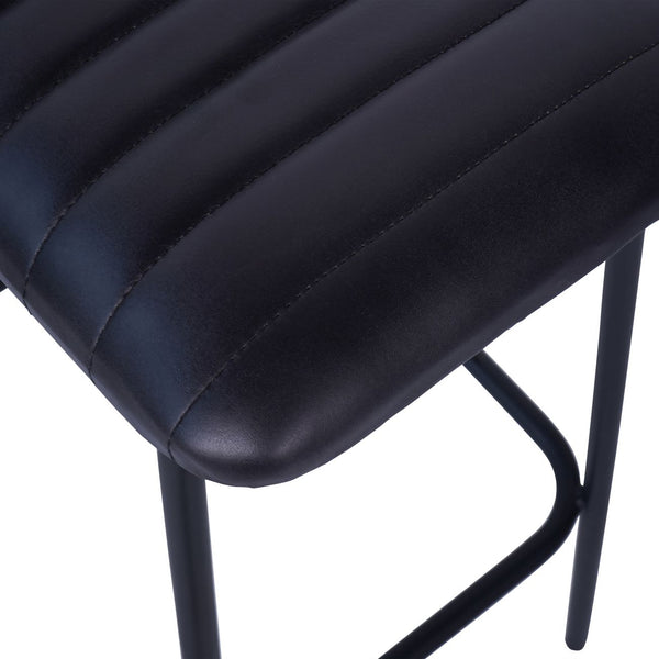 Arthur Pair of Leather Bar Stools in Charcoal by Libra, image 4
