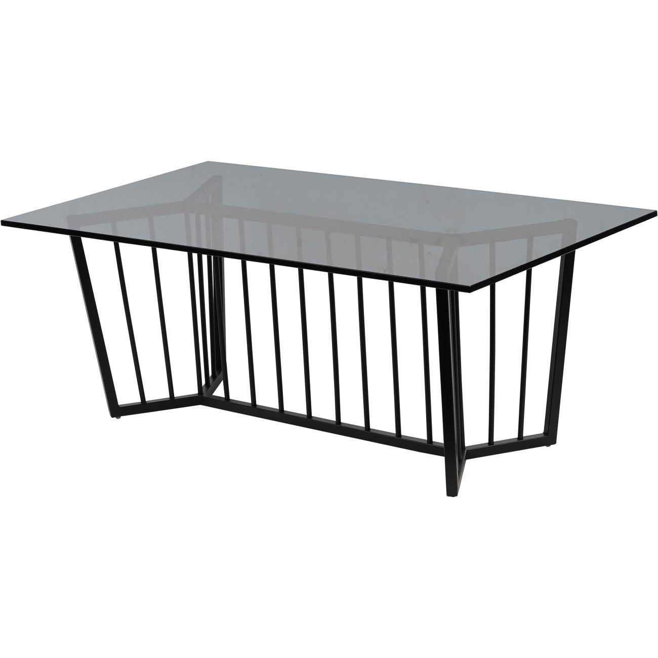 Abington Black Frame and Tinted Glass Rectangular Coffee Table 110x60cm