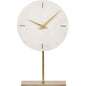 White Marble Mantle Clock On Stand