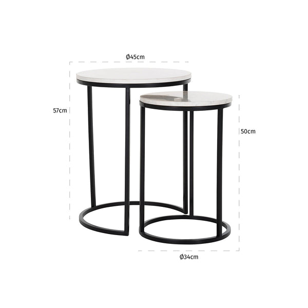 End Table Lexington Set of 2 (white) – Richmond Interiors