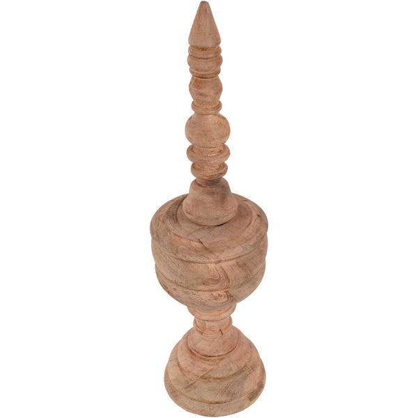 Hand Carved Wooden Finial Sculpture Large by Libra, image 2
