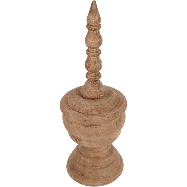 Hand Carved Wooden Finial Sculpture Small by Libra, image 2