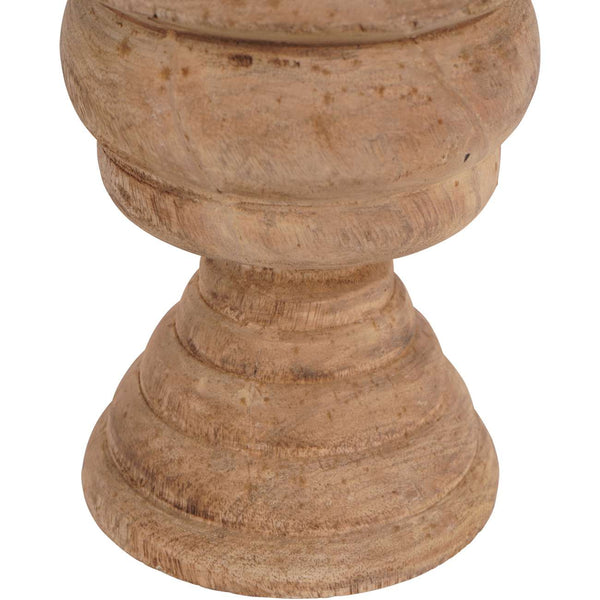 Hand Carved Wooden Finial Sculpture Small by Libra, image 4