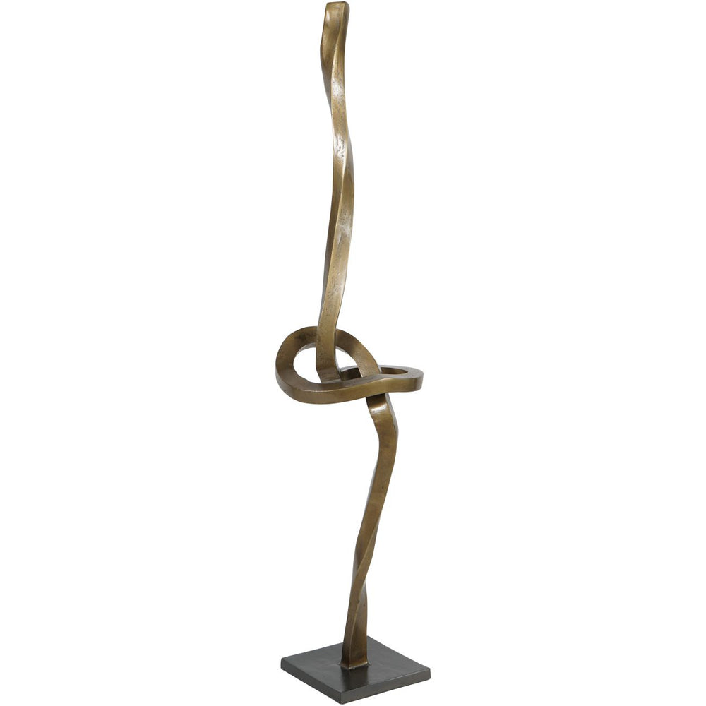 Charlie Textured Brass Aluminium Abstract Sculpture by Libra
