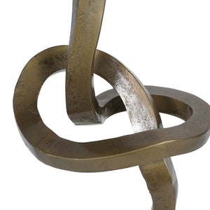 Charlie Textured Brass Aluminium Abstract Sculpture by Libra, image 3