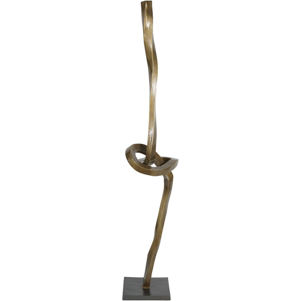 Charlie Textured Brass Aluminium Abstract Sculpture by Libra