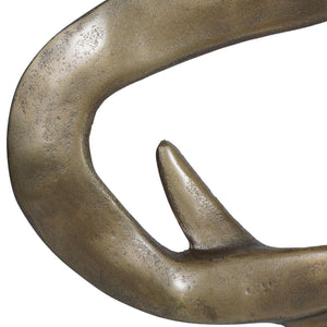 Isla Small Textured Brass Aluminium Abstract Sculpture by Libra, image 5