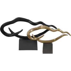 Isla Small Textured Brass Aluminium Abstract Sculpture by Libra, image 6