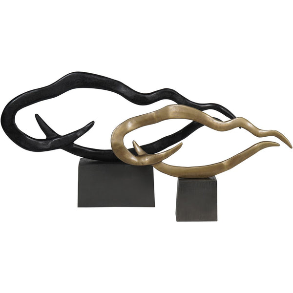Isla Small Textured Brass Aluminium Abstract Sculpture by Libra, image 6