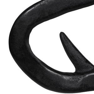 Isla Large Textured Black Aluminium Abstract Sculpture by Libra, image 4