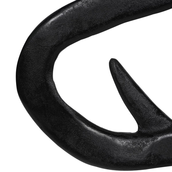 Isla Large Textured Black Aluminium Abstract Sculpture by Libra, image 4