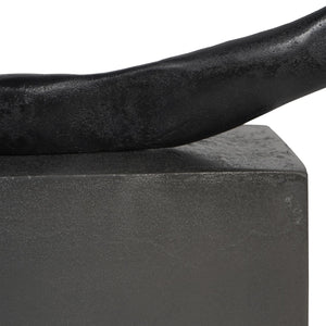 Isla Large Textured Black Aluminium Abstract Sculpture by Libra, image 5