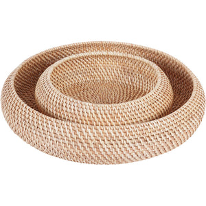 Halong Circular Set of Two Rattan Baskets by Libra, image 2