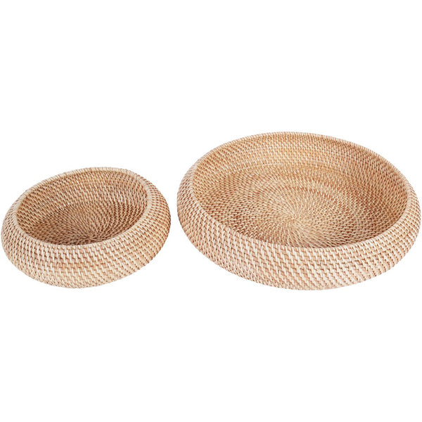 Halong Circular Set of Two Rattan Baskets by Libra