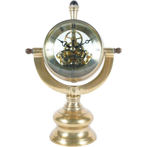 Columbia Antique Brass Finish Mantel Clock by Libra