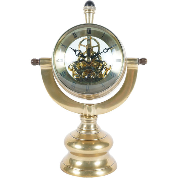 Columbia Antique Brass Finish Mantel Clock by Libra