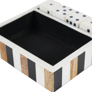 Piper White and Black Set of 4 Dice in a Tray by Libra, image 5