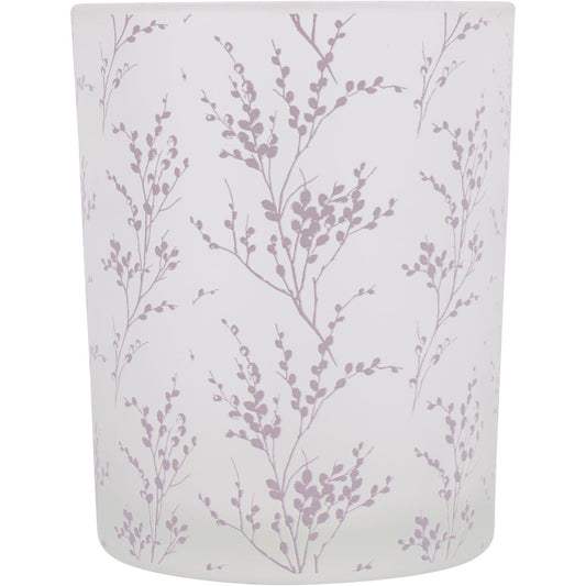 Laura Ashley Pussy Willow Glass Hurricane