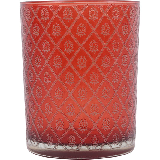 Laura Ashley Porchester Glass Hurricane Red