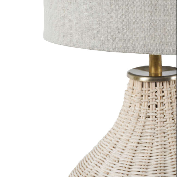 Natural Rattan Table Lamp with Drum Shade Large by Libra, image 3