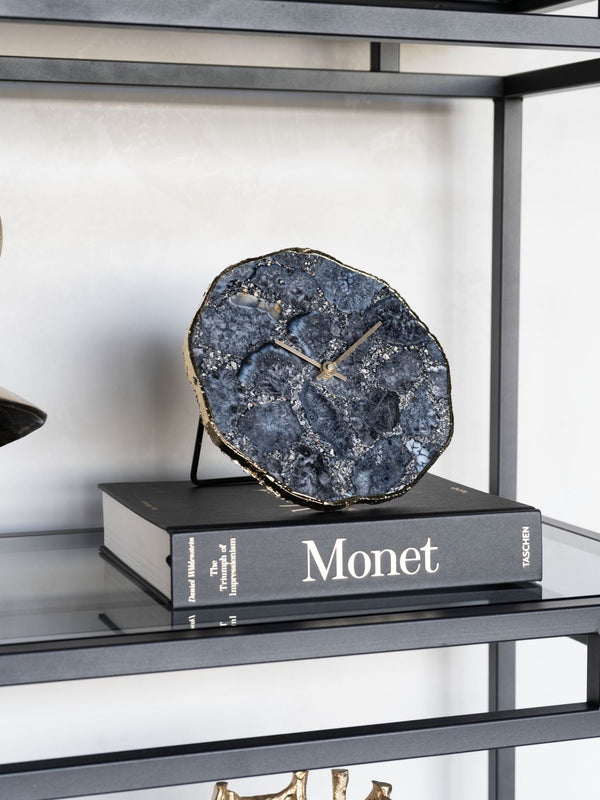 Smokey Agate Mantel Clock 20cm by Libra, image 6