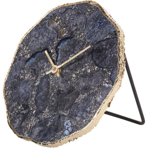Smokey Agate Mantel Clock 20cm by Libra