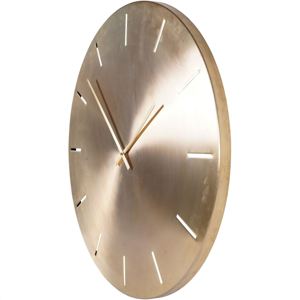 Santa Cruz Gold Metal Wall Clock 76cm by Libra