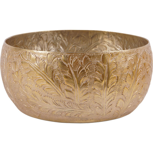 Laura Ashley Winspear Gold Leaf Embossed Round Convex Bowl Small