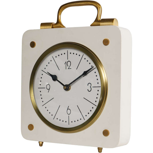 Kimberley Cream & Gold Mantel Clock 20cm