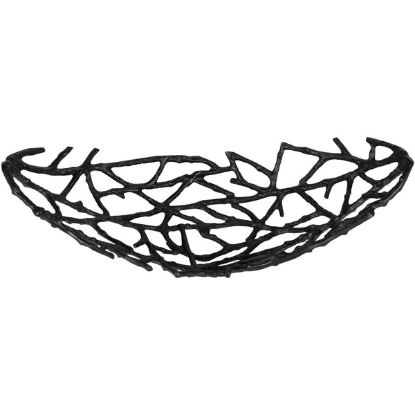 Twig Oval Bowl Black Small by Libra, image 3