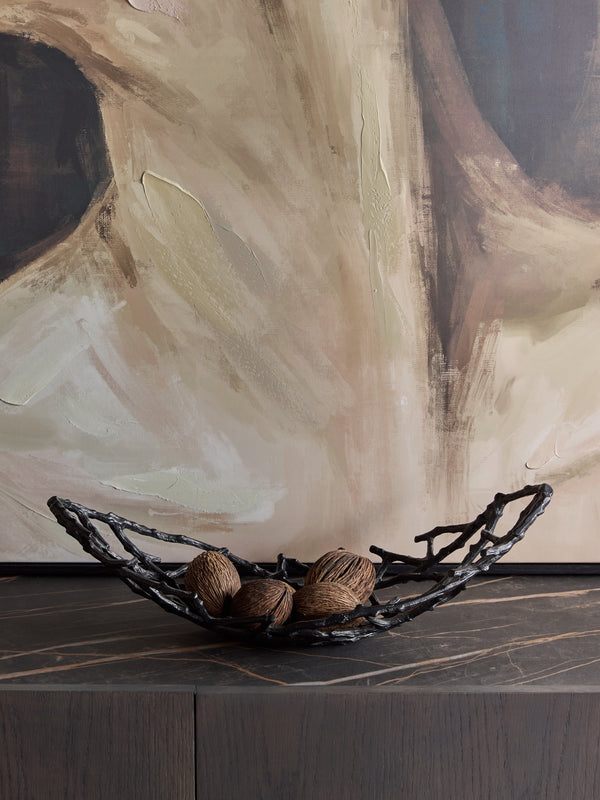 Twig Oval Bowl Black Small by Libra, image 8