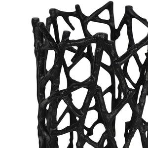 Twig Black Sculpture Vase Small by Libra, image 4