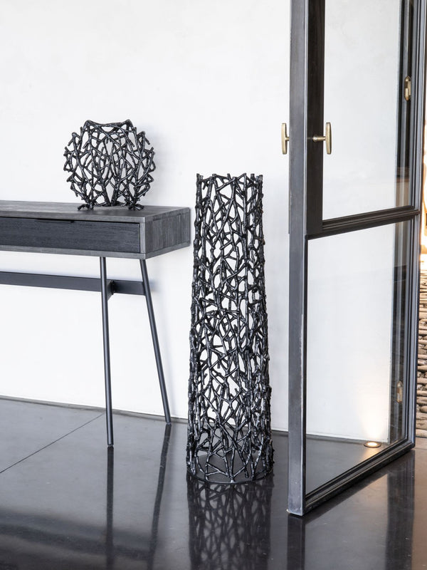 Twig Black Sculpture Vase Small by Libra, image 6