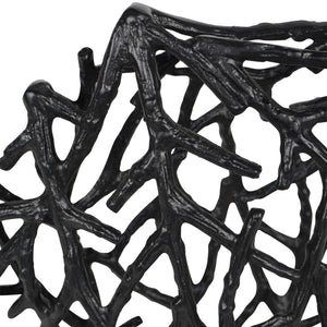 Twig Sculpture Disc Vase Black by Libra, image 4