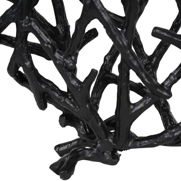 Twig Sculpture Disc Vase Black by Libra, image 5
