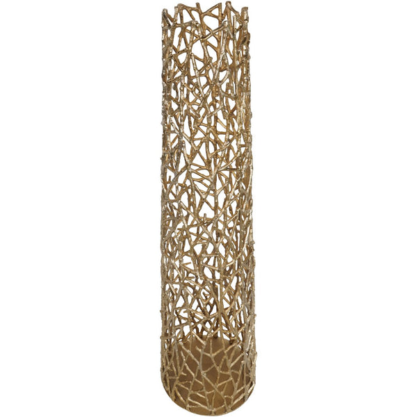 Twig Gold Sculpture Floor Vase by Libra, image 2