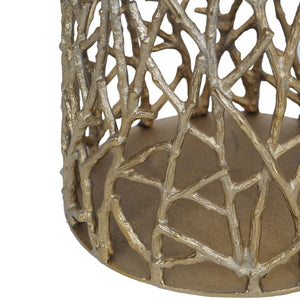 Twig Gold Sculpture Floor Vase by Libra, image 4