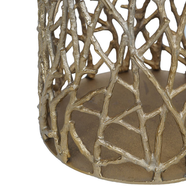 Twig Gold Sculpture Floor Vase by Libra, image 4