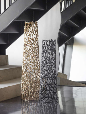 Twig Gold Sculpture Floor Vase by Libra, image 5