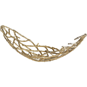 Twig Oval Bowl Gold Large by Libra, image 2