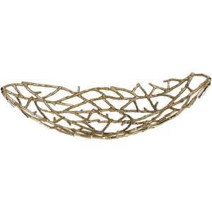 Twig Oval Bowl Gold Large by Libra, image 3