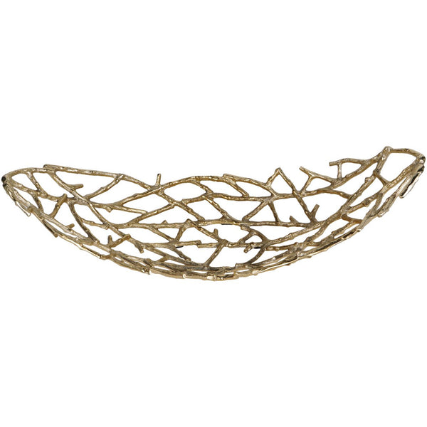 Twig Oval Bowl Gold Large by Libra, image 3