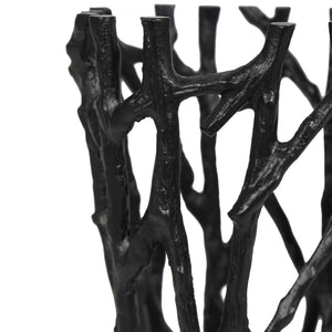 Twig Black Round Pillar Holder Large by Libra, image 3